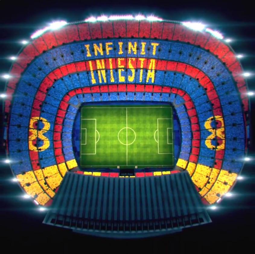 Tak będzie wyglądało Camp Nou w niedzielę! MOZAIKOWE POŻEGNANIE INIESTY